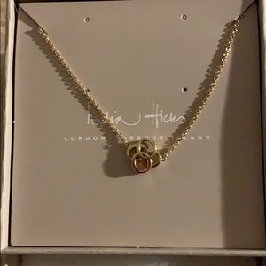 Initials necklace, geometric trademark. Letter “O”